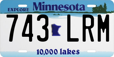 MN license plate 743LRM