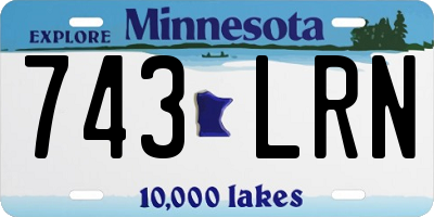 MN license plate 743LRN