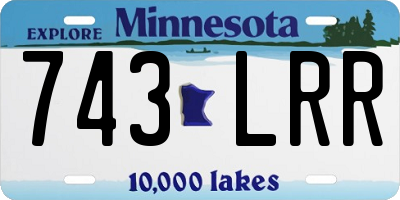 MN license plate 743LRR