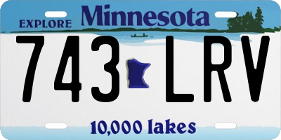 MN license plate 743LRV