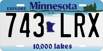 MN license plate 743LRX