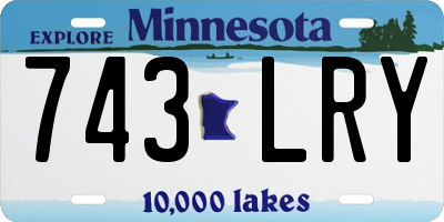 MN license plate 743LRY