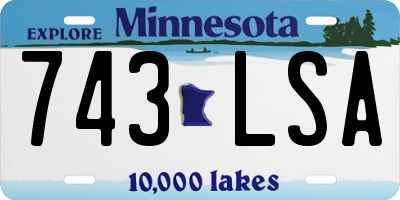 MN license plate 743LSA