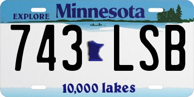 MN license plate 743LSB