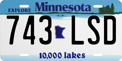 MN license plate 743LSD
