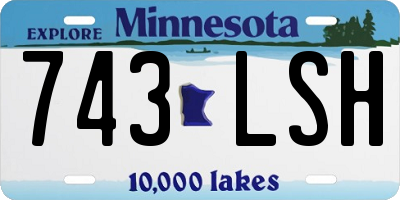 MN license plate 743LSH