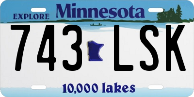MN license plate 743LSK