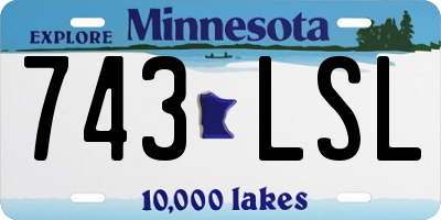 MN license plate 743LSL
