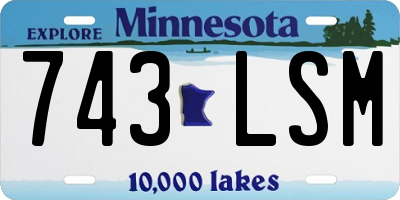 MN license plate 743LSM