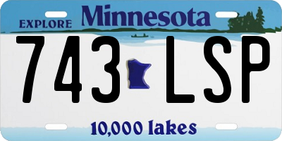 MN license plate 743LSP