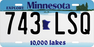 MN license plate 743LSQ