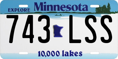 MN license plate 743LSS