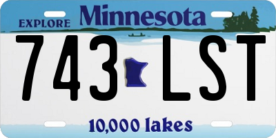 MN license plate 743LST