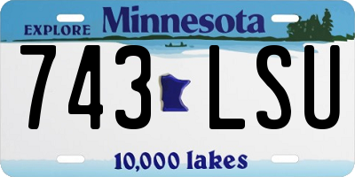 MN license plate 743LSU