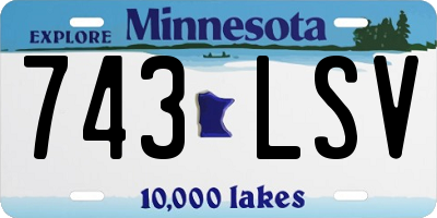 MN license plate 743LSV