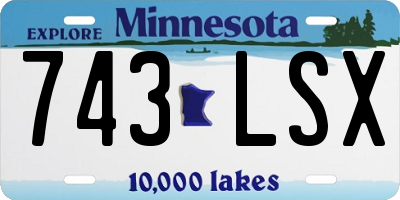 MN license plate 743LSX