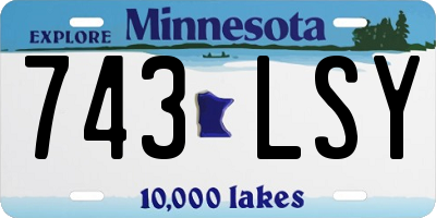 MN license plate 743LSY