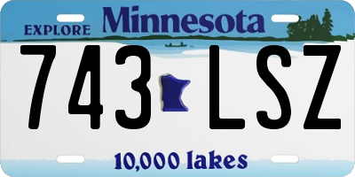 MN license plate 743LSZ