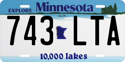 MN license plate 743LTA