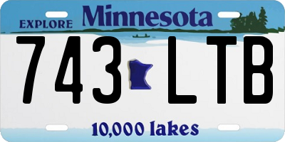 MN license plate 743LTB