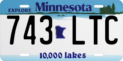 MN license plate 743LTC