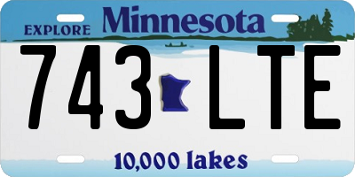 MN license plate 743LTE