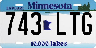 MN license plate 743LTG
