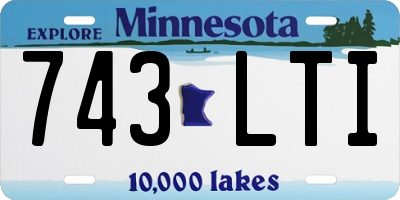 MN license plate 743LTI