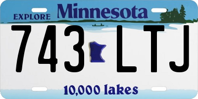 MN license plate 743LTJ