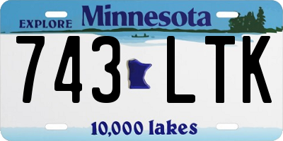 MN license plate 743LTK