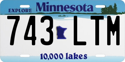 MN license plate 743LTM