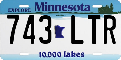 MN license plate 743LTR