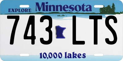 MN license plate 743LTS