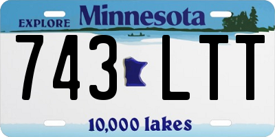 MN license plate 743LTT