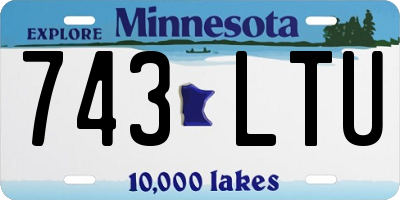 MN license plate 743LTU