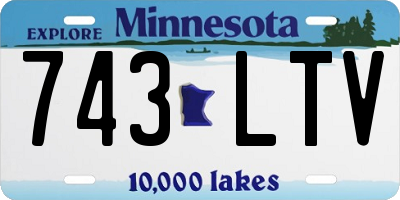 MN license plate 743LTV