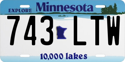 MN license plate 743LTW