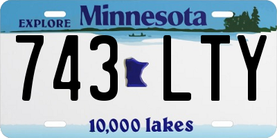MN license plate 743LTY