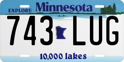 MN license plate 743LUG