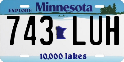 MN license plate 743LUH
