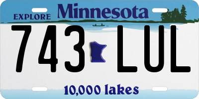 MN license plate 743LUL