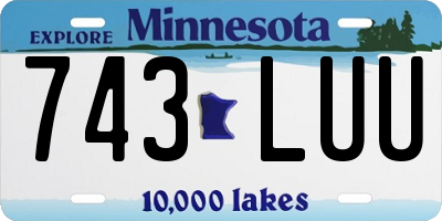 MN license plate 743LUU