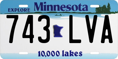 MN license plate 743LVA