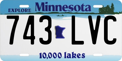 MN license plate 743LVC