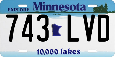 MN license plate 743LVD
