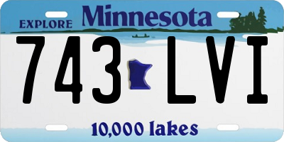 MN license plate 743LVI