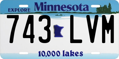 MN license plate 743LVM