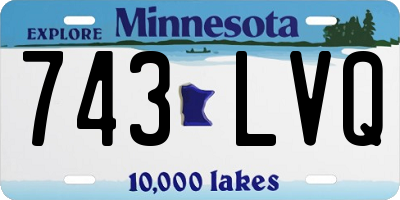 MN license plate 743LVQ