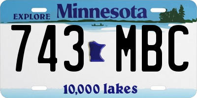 MN license plate 743MBC