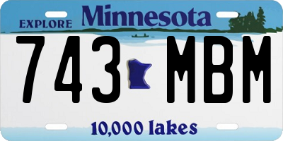 MN license plate 743MBM